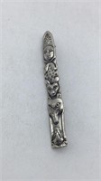 Vintage sterling silver totem pole brooch