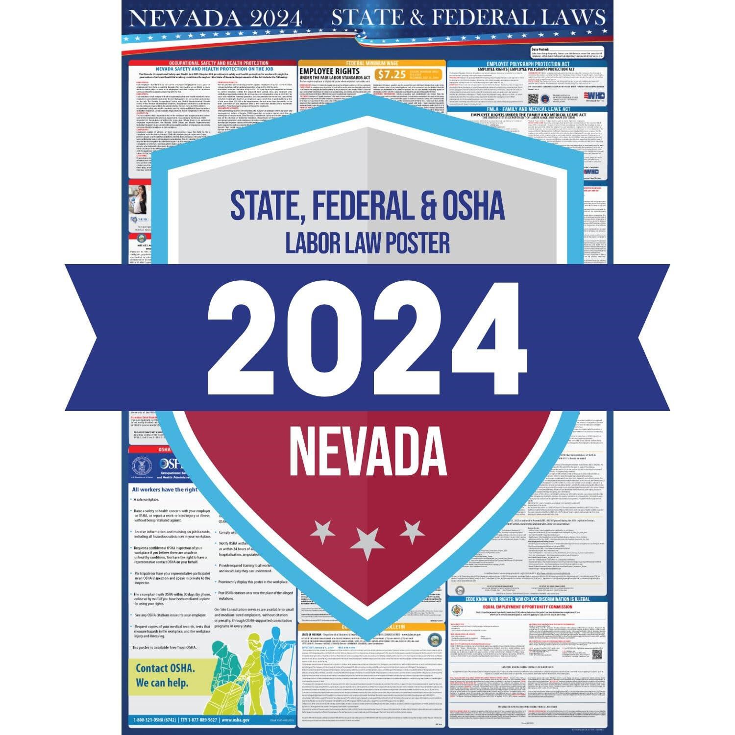 2024 Nevada State and Federal Labor Laws Poster -