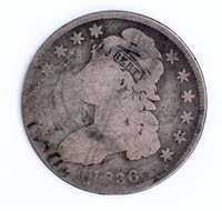 Coin 1836 Bust Half Dollar in Good