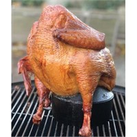 OUTSET CAST IRON BEER CAN CHICKEN ROASTER
