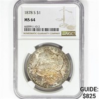 1878-S Morgan Silver Dollar NGC MS64