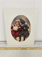 Vintage Christmas Children on Swing