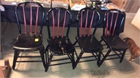 Old solid wood chairs. (4)