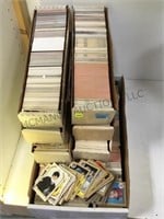 BIN OF ASSORTED SPORTS TRADING CARDS