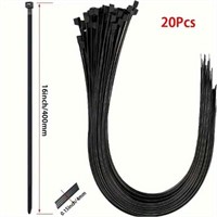 40pcs Self-locking Nylon Cable Tie Plastic Black/h