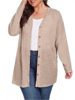 C690  Cueply Sheer Open Front Cardigan, 4X