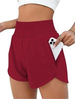 C689  Rosvigor Athletic Shorts, High Waisted Runni