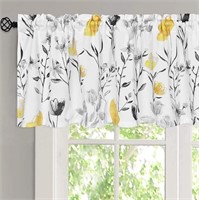 SM10  Alishomtll Valance Curtain, Yellow, 52W" x 1