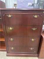 Cherry 4 drawer lateral file cabinet.
