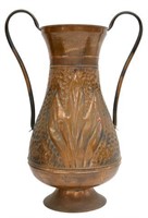 LARGE REPOUSSE COPPER VESSEL UMBRELLA STAND