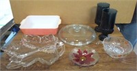 Pyrex Pink Baking Pan, Misc Glassware