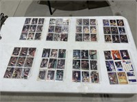 Eight sheets front and back basketball cards