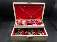 Mele Leatherette 2 Tier Jewelry Box & Jewelry