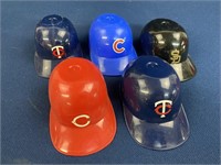 (5) Mini Baseball Helmet Plastic Ice Cream Bowls