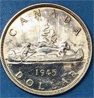 1945 Silver Dollar Canada