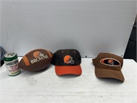 Chicago browns hats and football