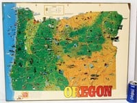 Vintage Map of Oregon - Ad for Blitz Weinhard Beer