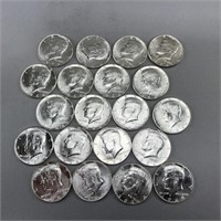 (20) 1964-P Kennedy Silver (90%) Half Dollar