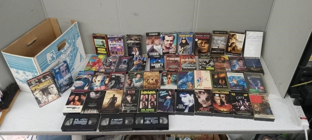 VHS'S-MUSIC,ACTION, HORROR,COMEDY ETC
