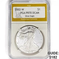2002-W American Silver Eagle PGA PR70 DCAM