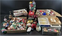 Group Vintage Glass Christmas Ornaments & More
