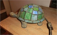 art glass turtle lamp