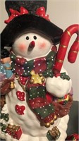 Fiber Optic Snowman, Christmas Candle