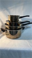 7 Pc Pot and Pan set. Stainless Steel. 4 Pits and