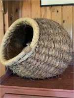 Extra large woven basket, with a 15 inch opening,
