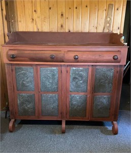 Large antique jelly cabinet server buffet