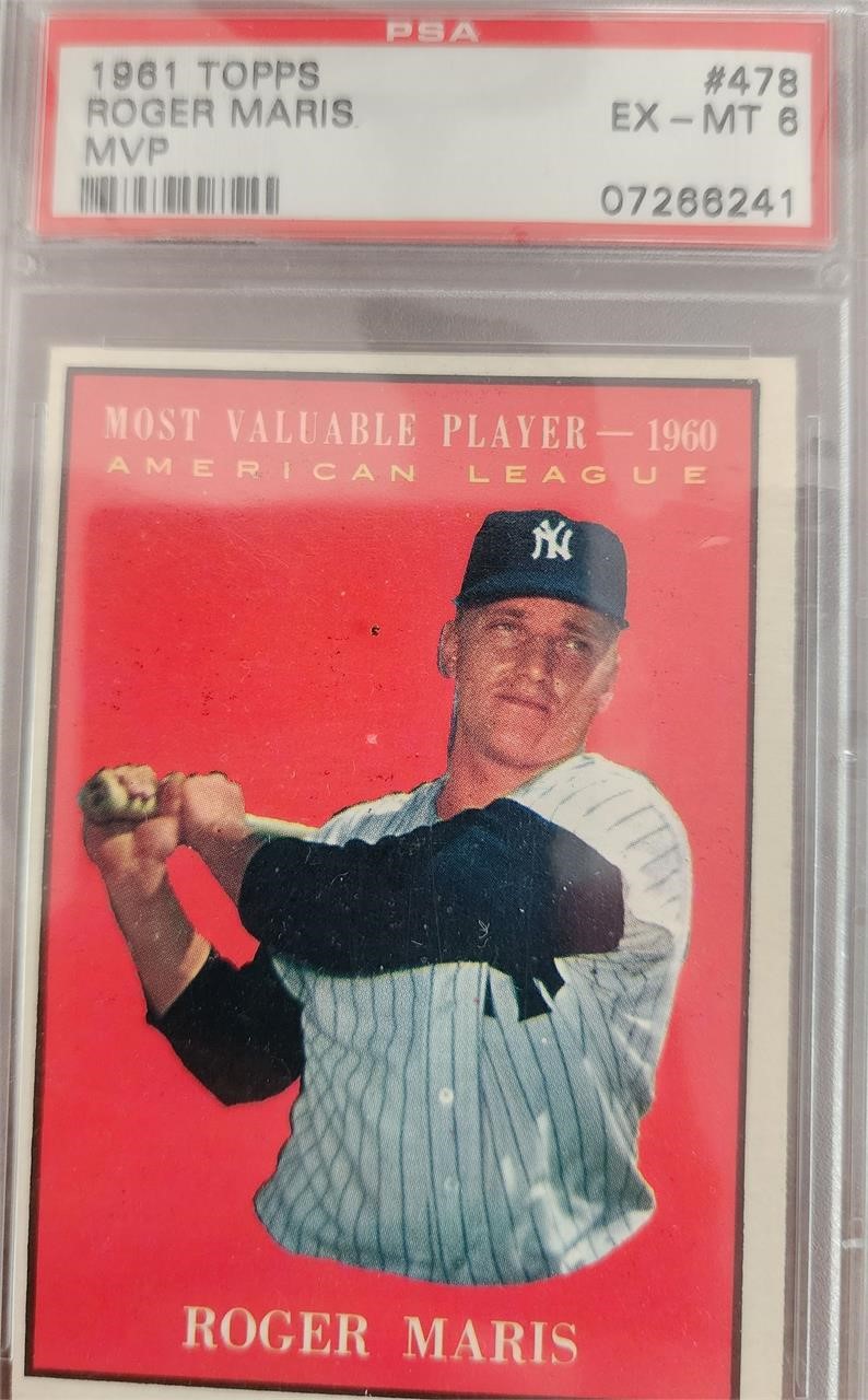 1961 Topps Roger Maris PSA Graded 6.