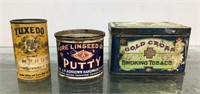 Vintage tins (3)