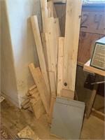 Assorted lot of wood and shop items