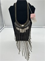 Vintage fringe Egyptian style necklace. 20in