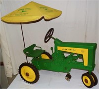 130 Pedal Tractor Restored w/ JD Umbrella