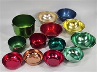 ASSORTED VINTAGE ALUMINUM BARWARE BOWLS