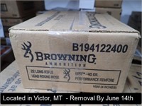 CASE OF (1,600) ROUNDS OF BROWNING .22 LR 40 GR