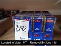 LOT, (2,000) ROUNDS OF CCI .22 LONG AMMO