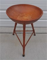 Wood Bowl on Stand