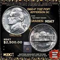 ***Auction Highlight*** 1960-p Jefferson Nickel TO