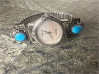 Vintage Navajo Silver Turquoise Women's Watch