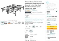 B459  Amazon Basics Metal Platform Bed Frame Full