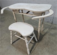 Vanity with stool