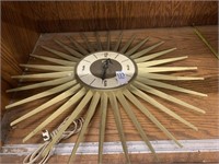 Vintage sun clock. 21 inches. Untested