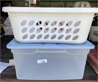 Tote with Lid and Laundry Basket