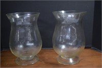 2- Large Crystal Vases, Small Chip On One