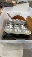 Assorted baking pans And More in clear, plastic