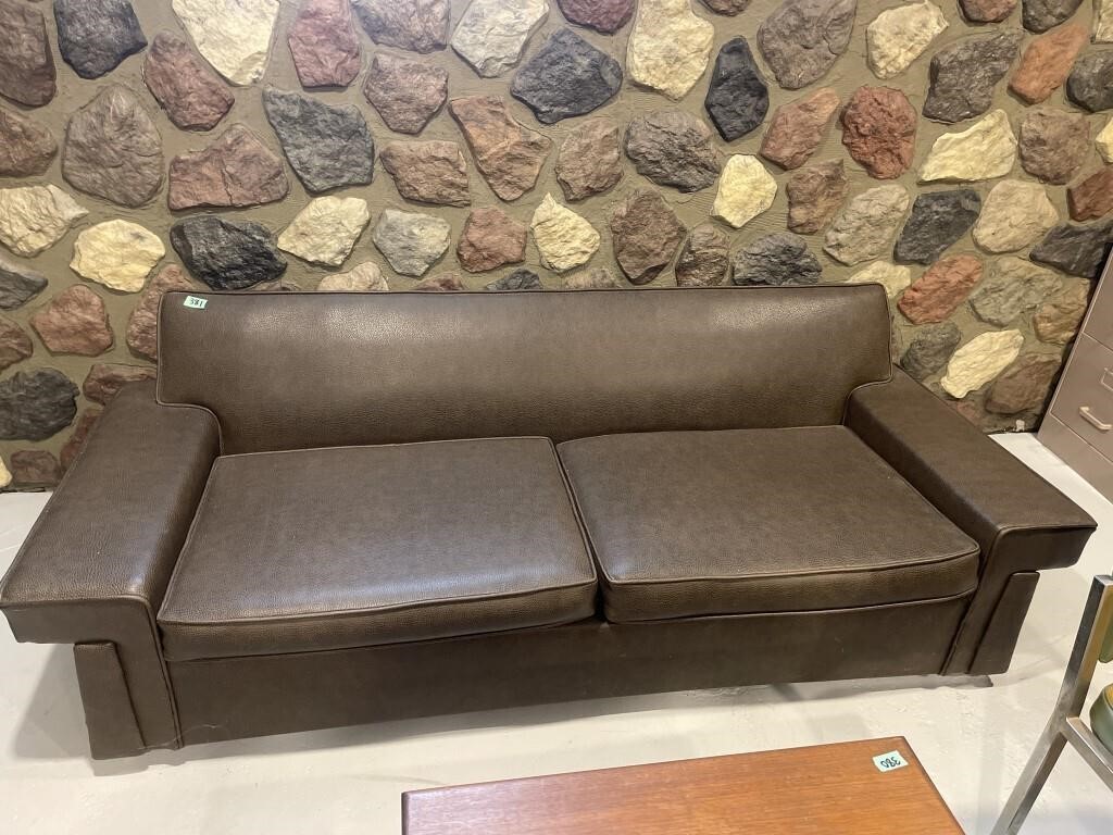 Vintage couch has been reupholstered 32 x 76 x