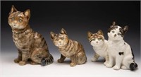 Lot of 3 Hutschenreuther Cat Figurines.