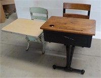 (2) Vintage School Desks.